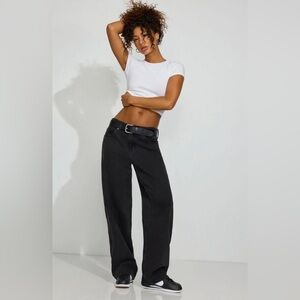 BRAND NEW Garage Low Rise Baggy Jeans Washed Black